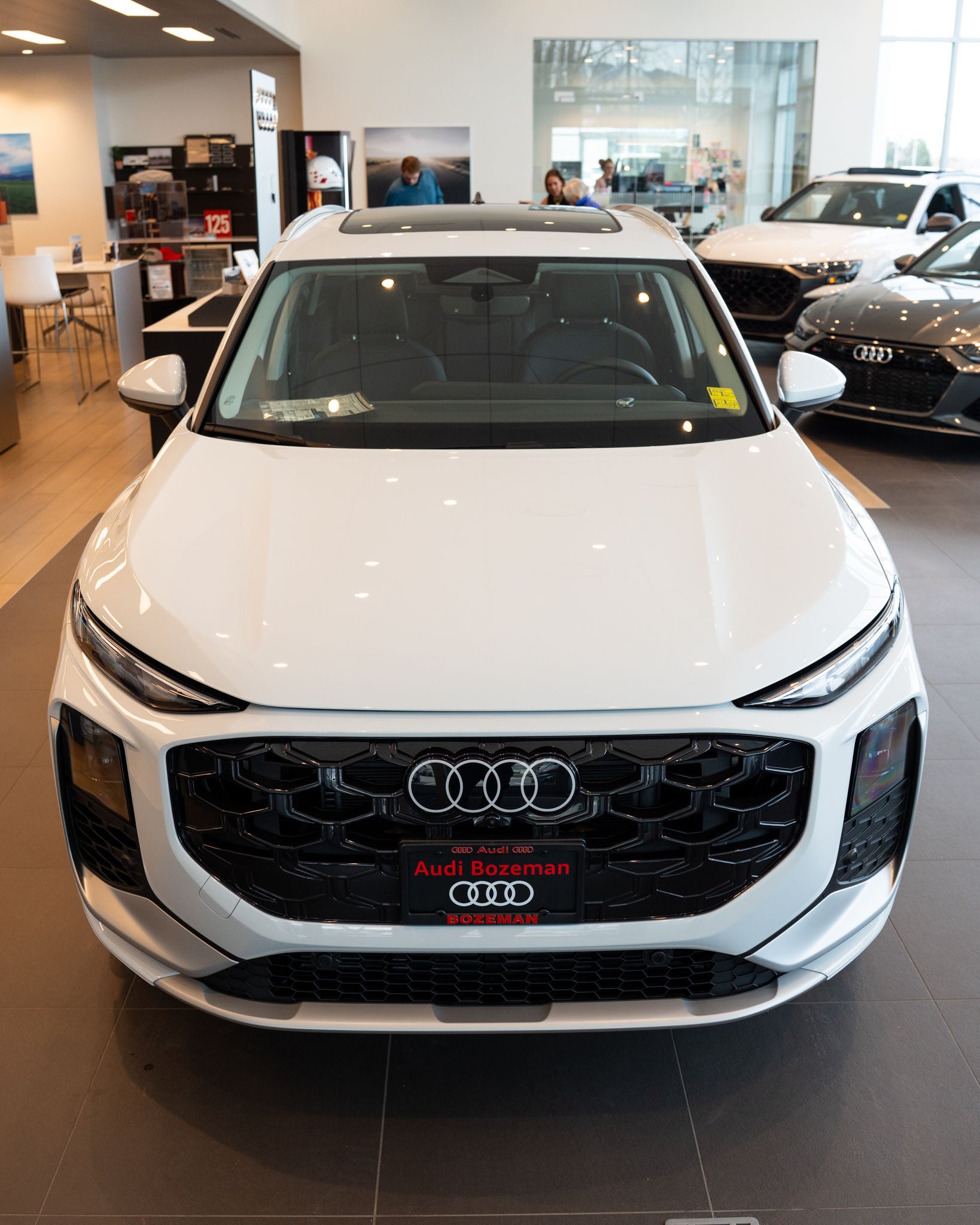 2026 Audi Q3 parked on show room floor at Audi Bozeman